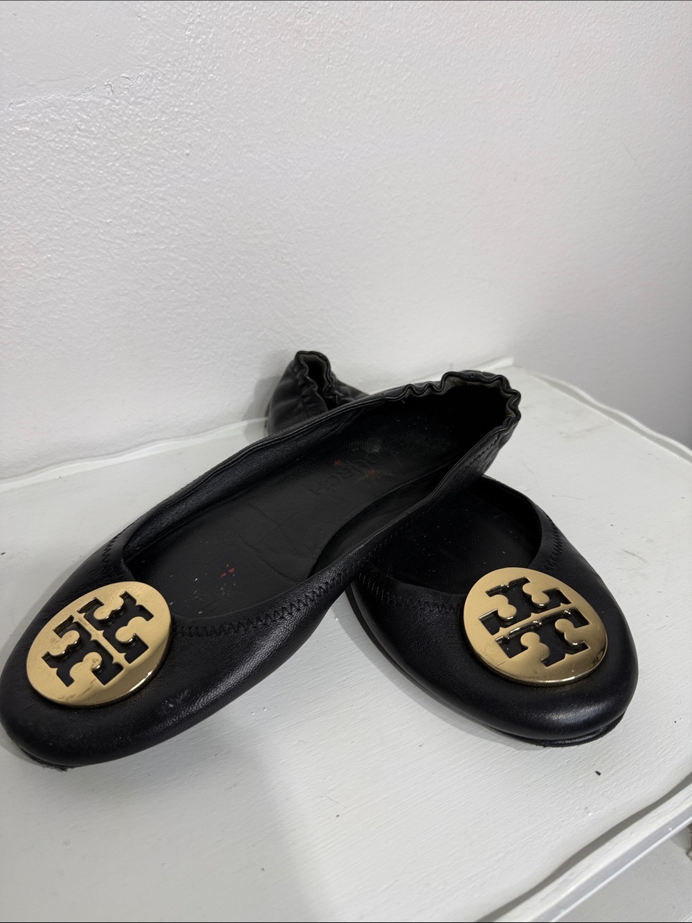 Black Tory Burch Reva Flats Size 10